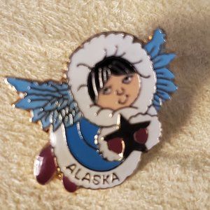Vintage Alaska Eskimo Angel Pin